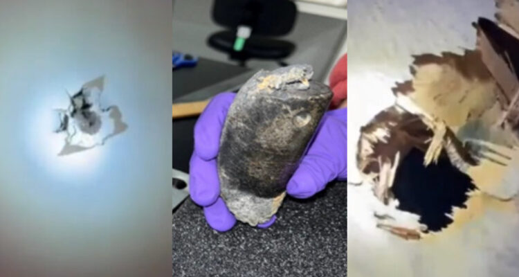 Daños que dejó el fragmento de basura espacial de la NASA que impactó una casa en Florida