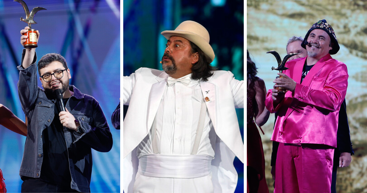 Luis Slimming, Bombo Fica y Paul Vásquez el Flaco, en referencia a chiste en Festival de Viña del Mar