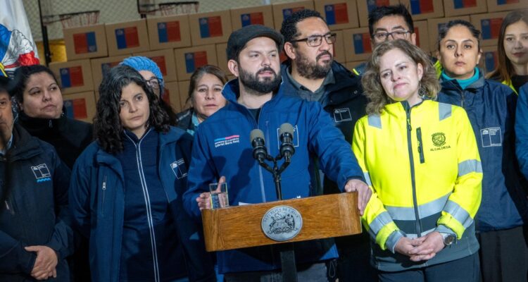 Boric ayudas a damnificados por sistema frontal