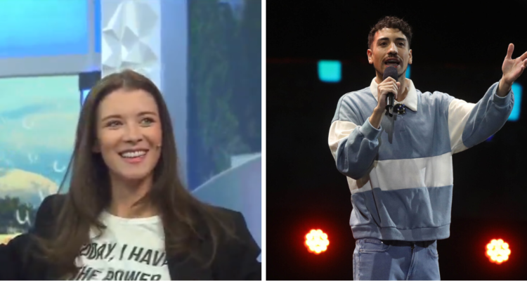 Carla Jara (izquierda) y Diego Urrutia (derecha) en referencia a supuesta relación