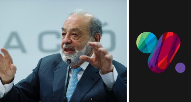 imagen de carlos slim y el logo de VTR