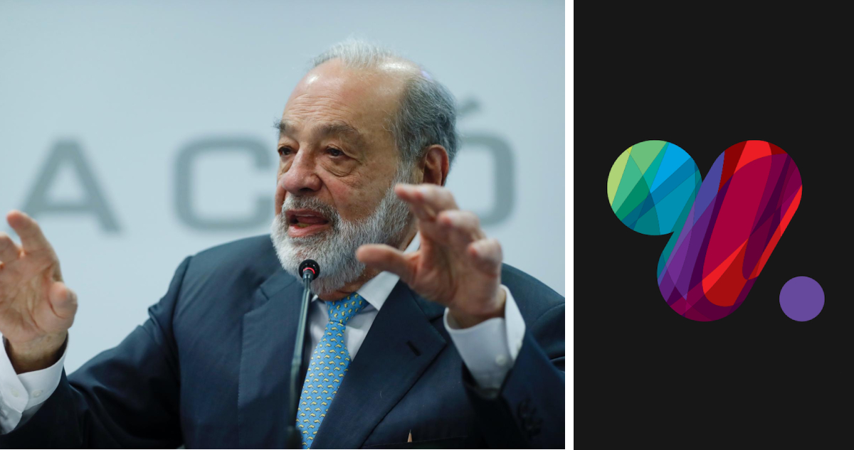 imagen de carlos slim y el logo de VTR