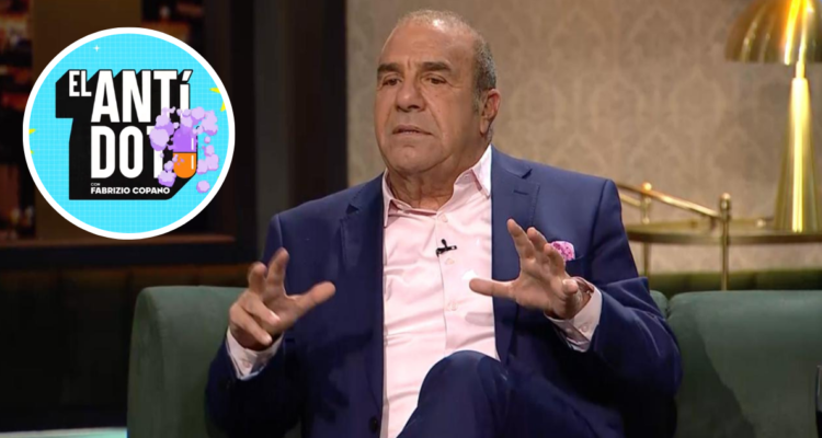 Checho Hirane en Podemos Hablar y logo de “El antídoto”