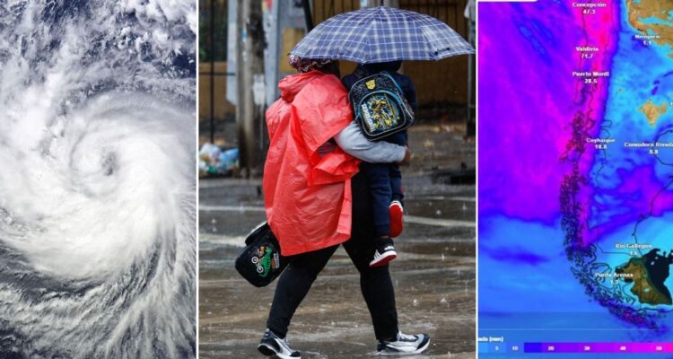 En qué regiones lloverá y cuánto por el río atmosférico de categoría 4 y el ciclón que dejará un sistema frontal en chile por el pronóstico del tiempo.