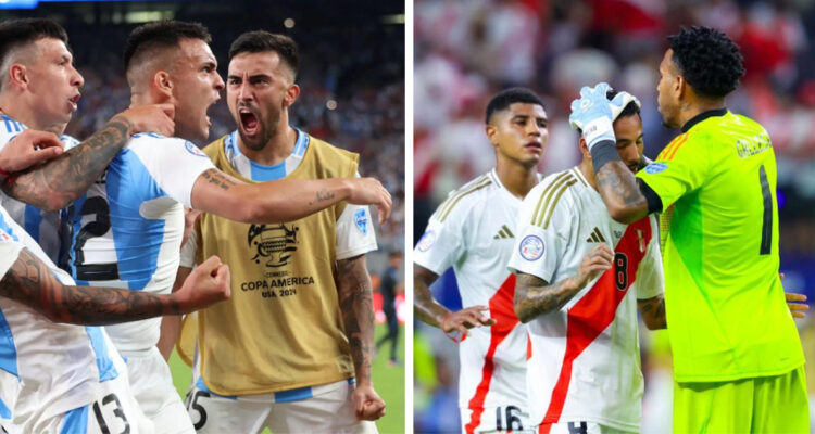 Argentina y Perú se enfrentan por la Copa América 2024.