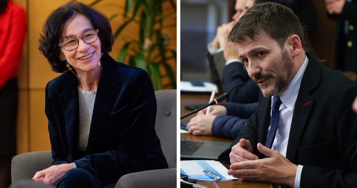 imagen de la presidenta del Banco Central, Rosanna Costa, y el ministro de Energía, Diego Pardow