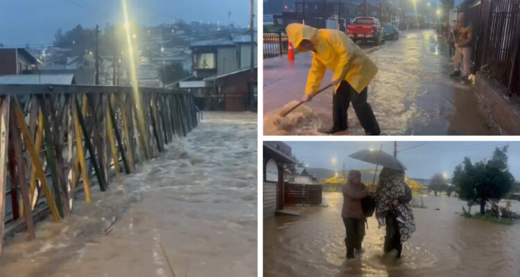 imágenes de inundación en curanilahue