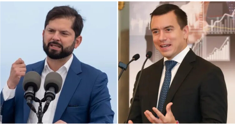 Gabriel Boric y Daniel Noboa