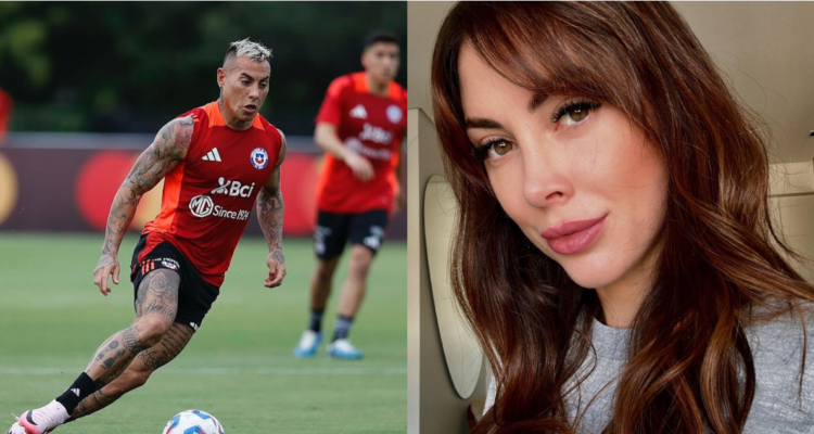 Eduardo Vargas (izquierda) y Daniela Collet (derecha) en referencia a detalles de su relación