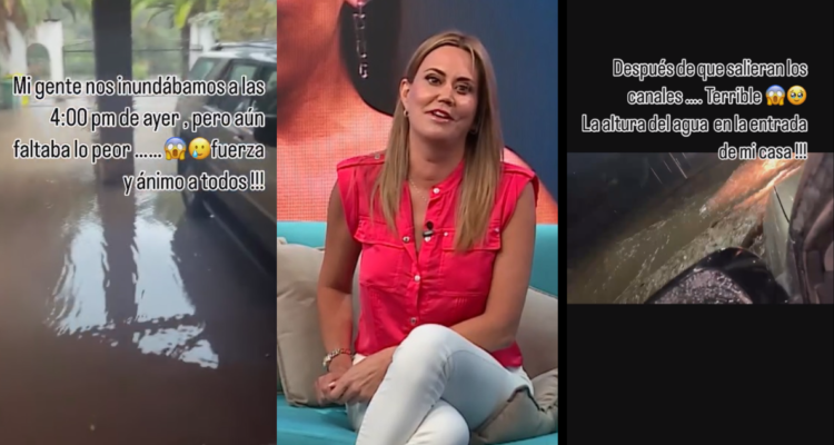Daniella Campos y stories de estragos de la lluvia en su casa