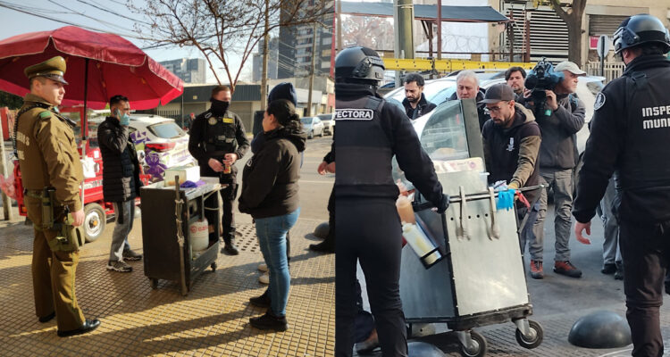 Salud RM decomisa carros ambulantes por venta ilegal de alimentos en Estación Central