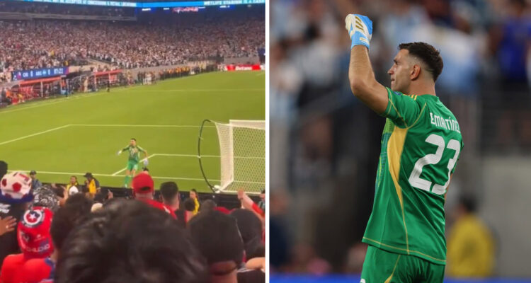 Dibu Martínez otra vez se burló de hinchas de La Roja.