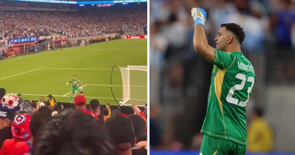 Dibu Martínez otra vez se burló de hinchas de La Roja.