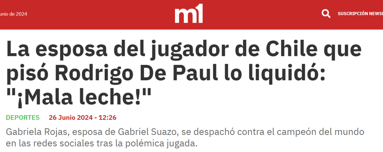 dichos de esposa de Gabriel Suazo contra De Paul en MinutoUno