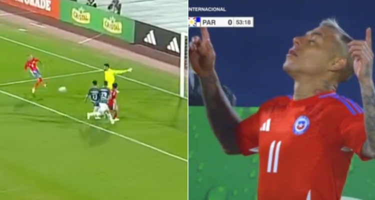 Eduardo Vargas aumenta la cuenta para La Roja ante Paraguay.