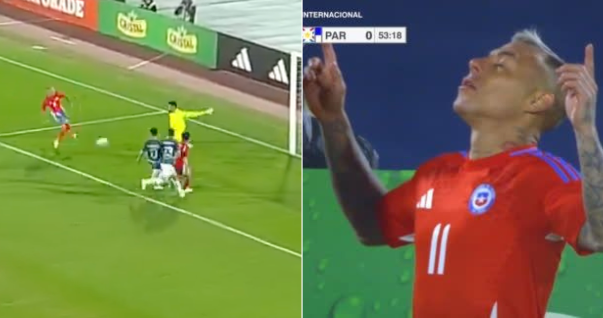 Eduardo Vargas aumenta la cuenta para La Roja ante Paraguay.