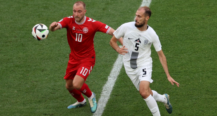 Dinamarca y Eslovenia repartieron puntos en el debut de ambos en la Eurocopa.