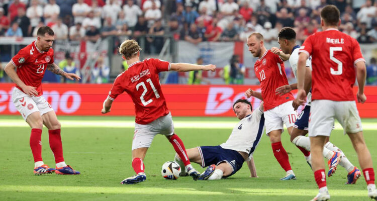 Dinamarca e Inglaterra igualaron por la Eurocopa.