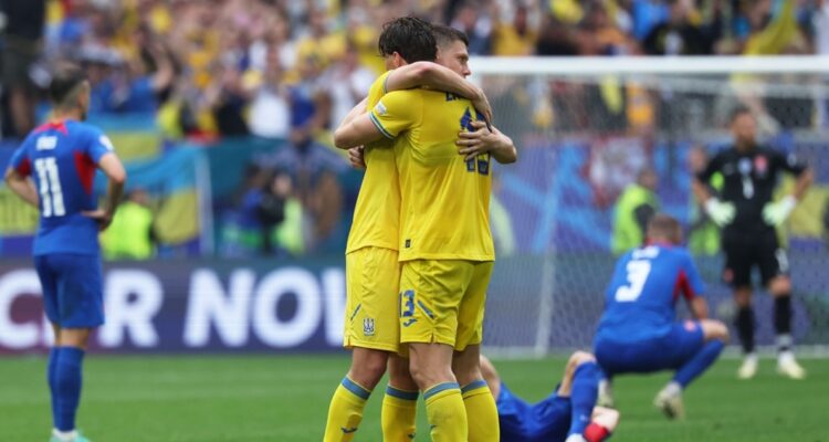 Ucrania venció a Eslovaquia por la Eurocopa.