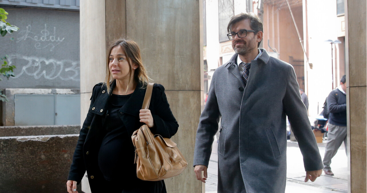 Mariana Derderián junto a su expareja Francisco Aravena