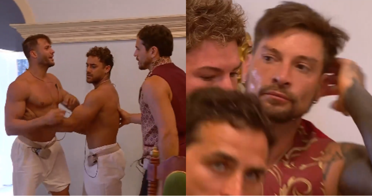Fabio Agostini y Luis Mateucci en pelea en ¿Ganar o servir?