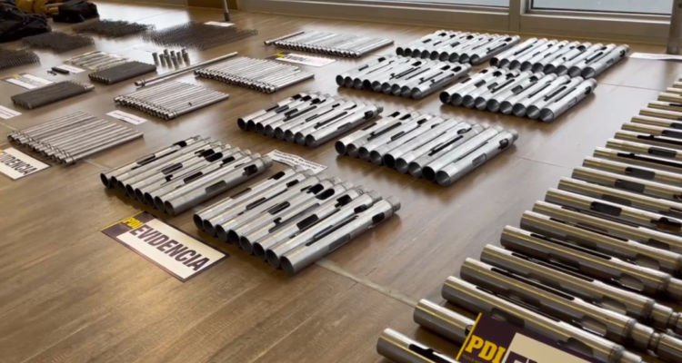 Armas encontradas en fábrica en Panguipulli que derivó en querella