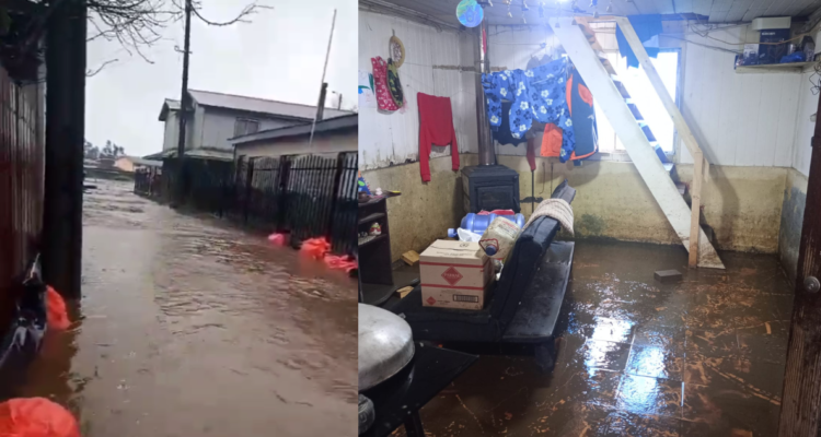 Más de 250 casas afectadas por sistema frontal en Lota: al menos 70 inundadas con aguas servidas