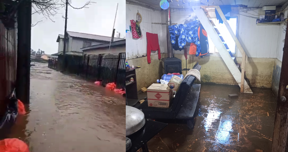 Más de 250 casas afectadas por sistema frontal en Lota: al menos 70 inundadas con aguas servidas