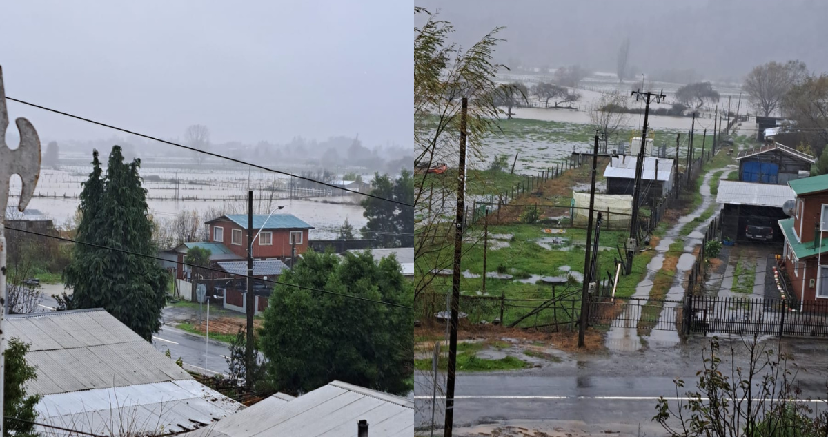 Lluvias en Bío Bío: amenaza de desborde de río en Arauco y zonas anegadas en Santa Juana y Concepción