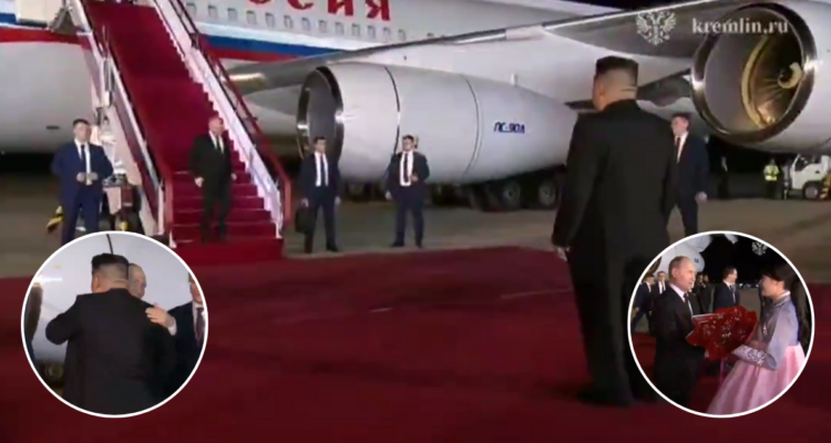 Así fue la cálida bienvenida de Kim Jong-un a Vladímir Putin en su histórica visita a Corea del Norte