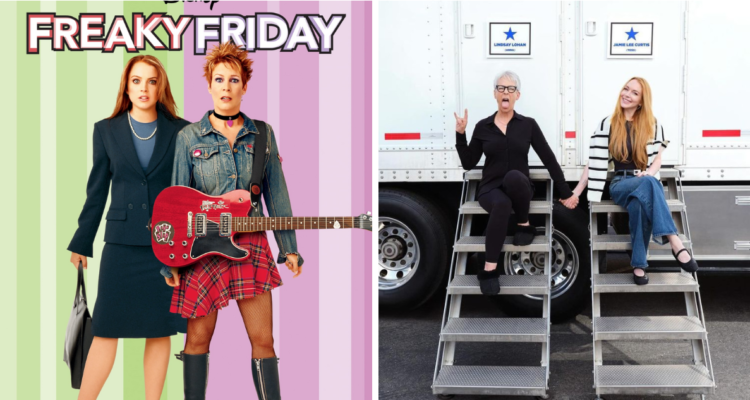 Lindsay Lohan y Jamie Lee Curtis en Un viernes de locos (izquierda) y en nueva secuela (derecha)