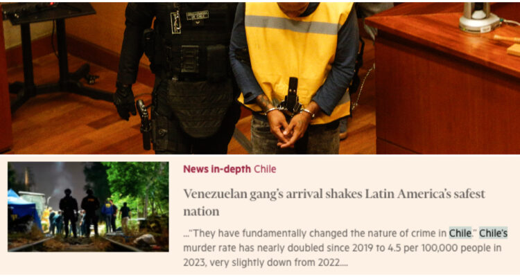 Financial Times vuelve a publicar sobre Chile: dice que bandas venezolanas estropearon el país
