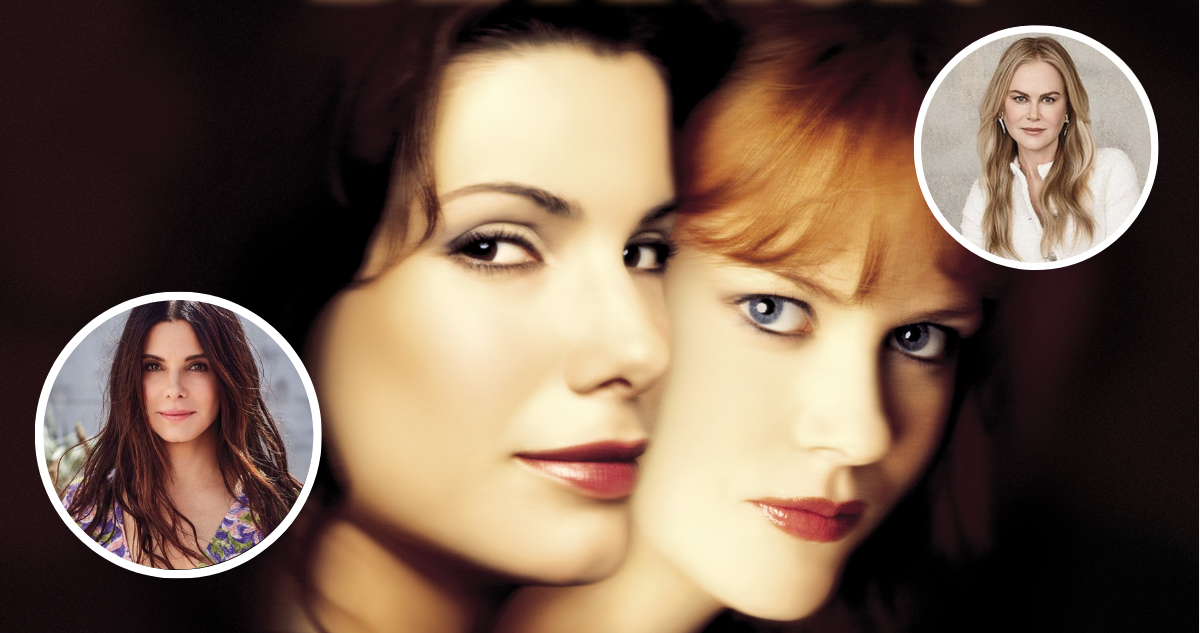 Sandra Bullock y Nicole Kidman en promoción de Hechizo de Amor de 1998