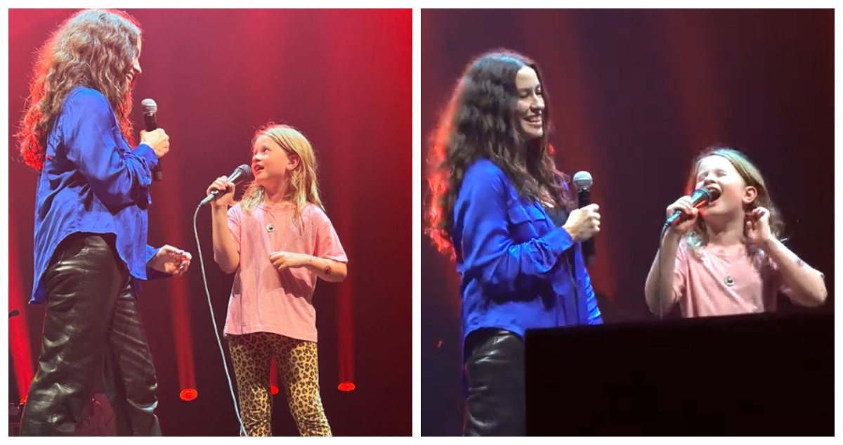 Hija de Alanis Morissette enterneció a un Arena completo cantando “Ironic”: “La hija de mis sueños”
