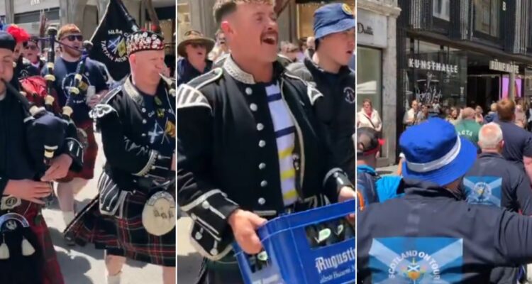 Hinchas de Escocia preparan el debut en la Eurocopa contra Alemania