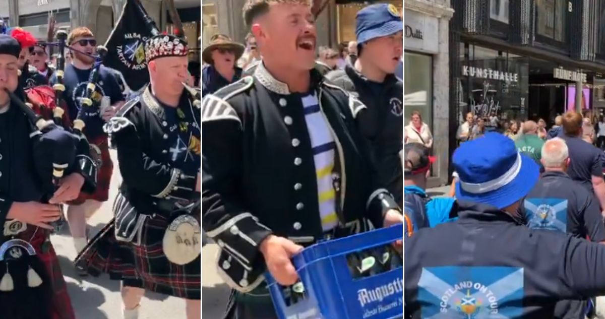 Hinchas de Escocia preparan el debut en la Eurocopa contra Alemania