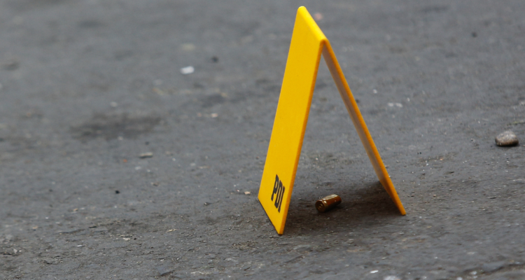 Imagen de casquillo de bala por homicidio de hombre en La Calera