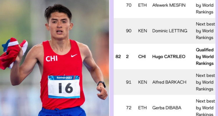 Hugo Catrileo accede a los Juegos Olímpicos de París 2024.