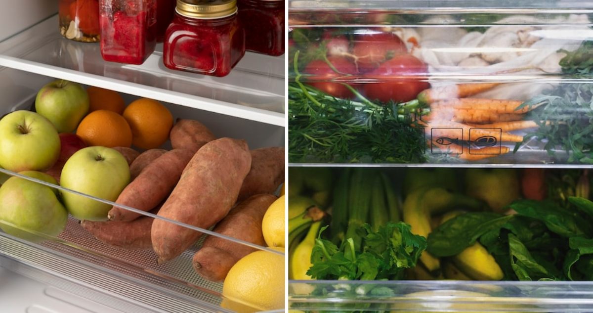 frutas y verduras refrigerador