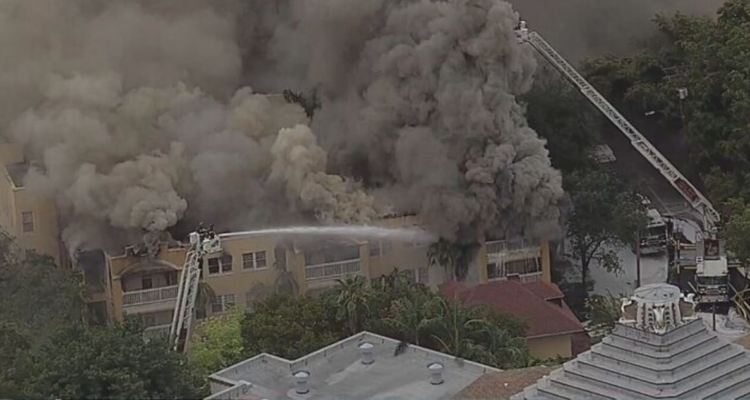 Impactante incendio en Miami