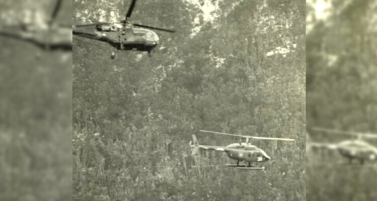 Foto del único incidente bélico aéreo de Chile y Argentina: helicóptero se lanzó en rumbo de colisión