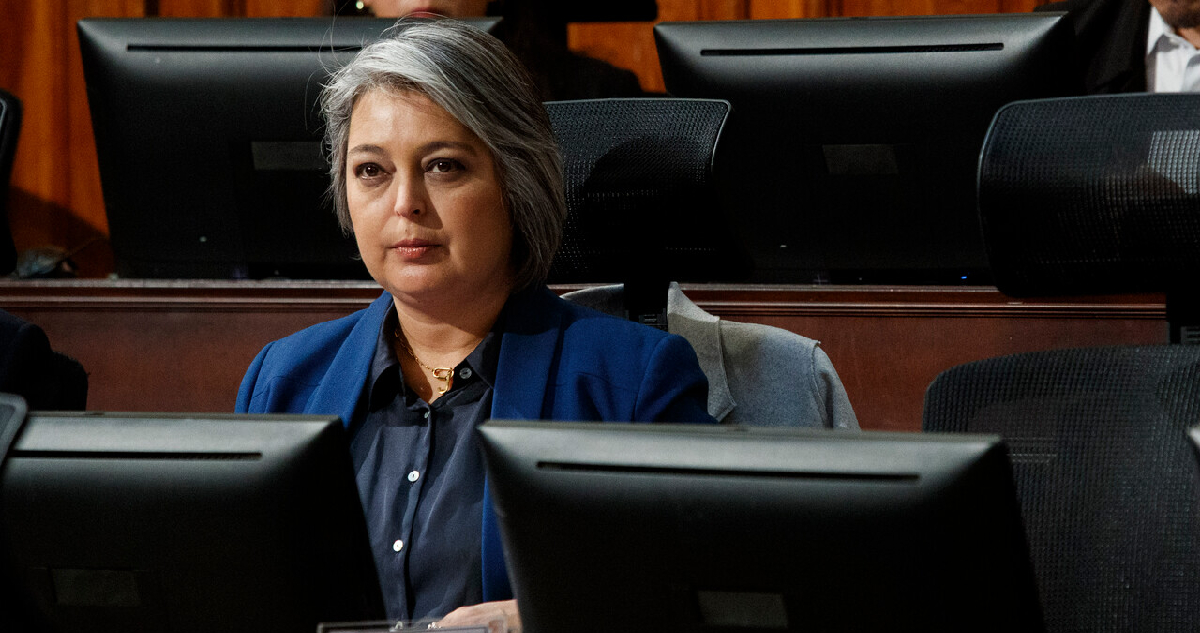 La ministra del trabajo, Jeannette Jara. Comisión de Trabajo y Previsión Social del Senado continua con el estudio del proyecto de ley de reforma previsional.