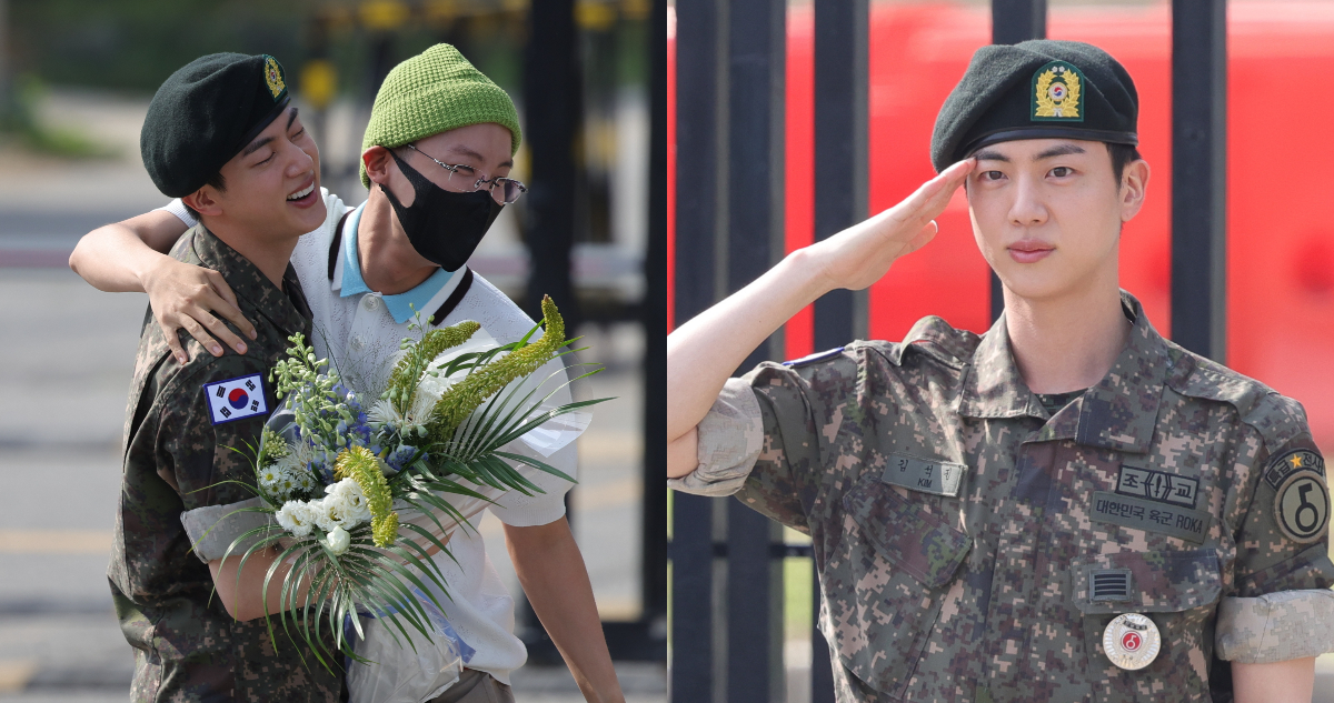 Jin de BTS ya terminó el servicio militar surcoreano: compañeros del grupo lo esperaron a la salida