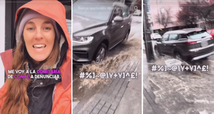 Joven fue mojada por un auto tras lluvias e intentó denunciar el hecho, pero su relato fue cuestionado