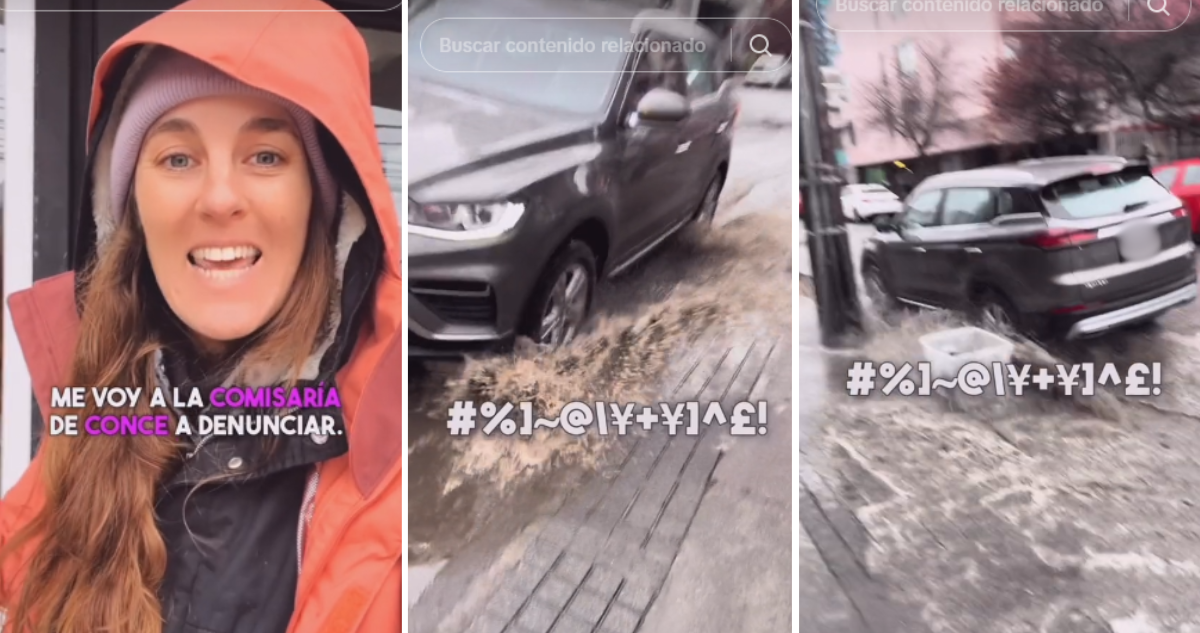 Joven fue mojada por un auto tras lluvias e intentó denunciar el hecho, pero su relato fue cuestionado