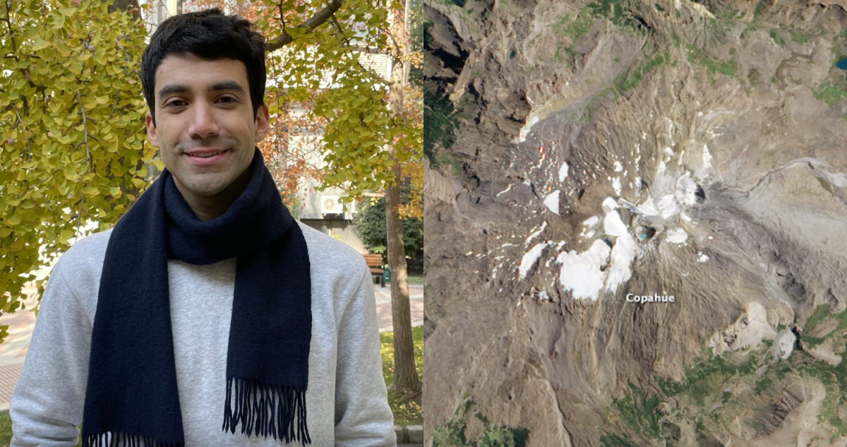 Leoncio Cabrera y el volcán Copahue
