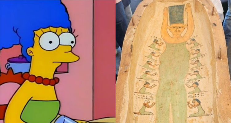 Los Simpson no lo vieron venir: encuentran milenario sarcófago con “imagen de Marge” en Egipto