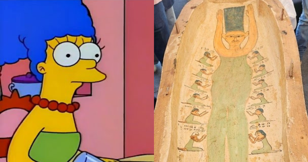 Los Simpson no lo vieron venir: encuentran milenario sarcófago con “imagen de Marge” en Egipto