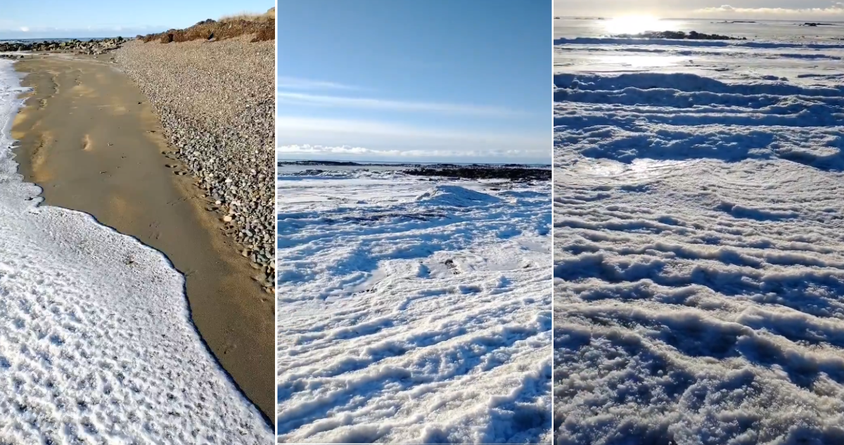 Mar congelado en la Patagonia