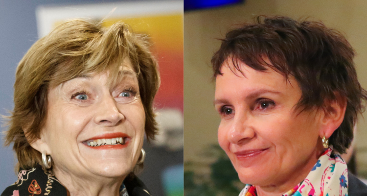 Imagen de la alcaldesa Evelyn Matthei y la ministra del Interior, Carolina Tohá.